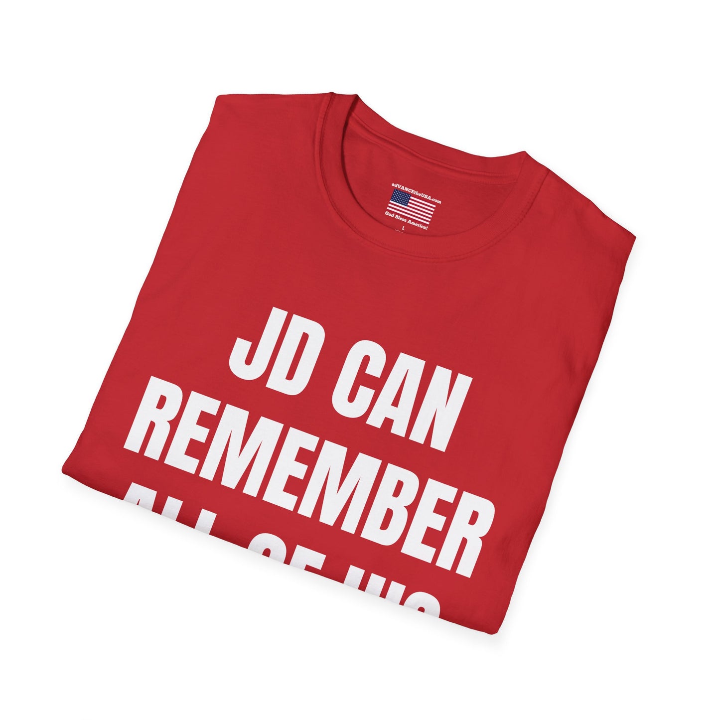 Funny Political Tee - "JD Can Remember All Of His Passwords" Vance 2028 Shirt