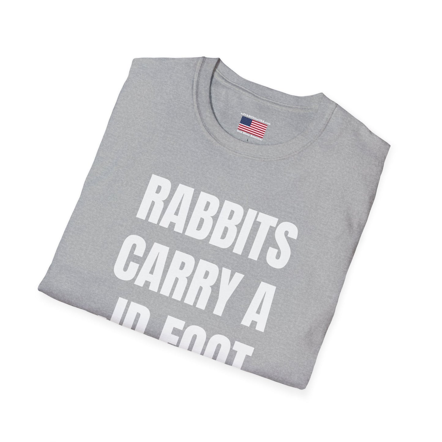 Vance 2028 Funny Political T‑Shirt — "Rabbits Carry a JD Foot for Good Luck" Graphic Tee