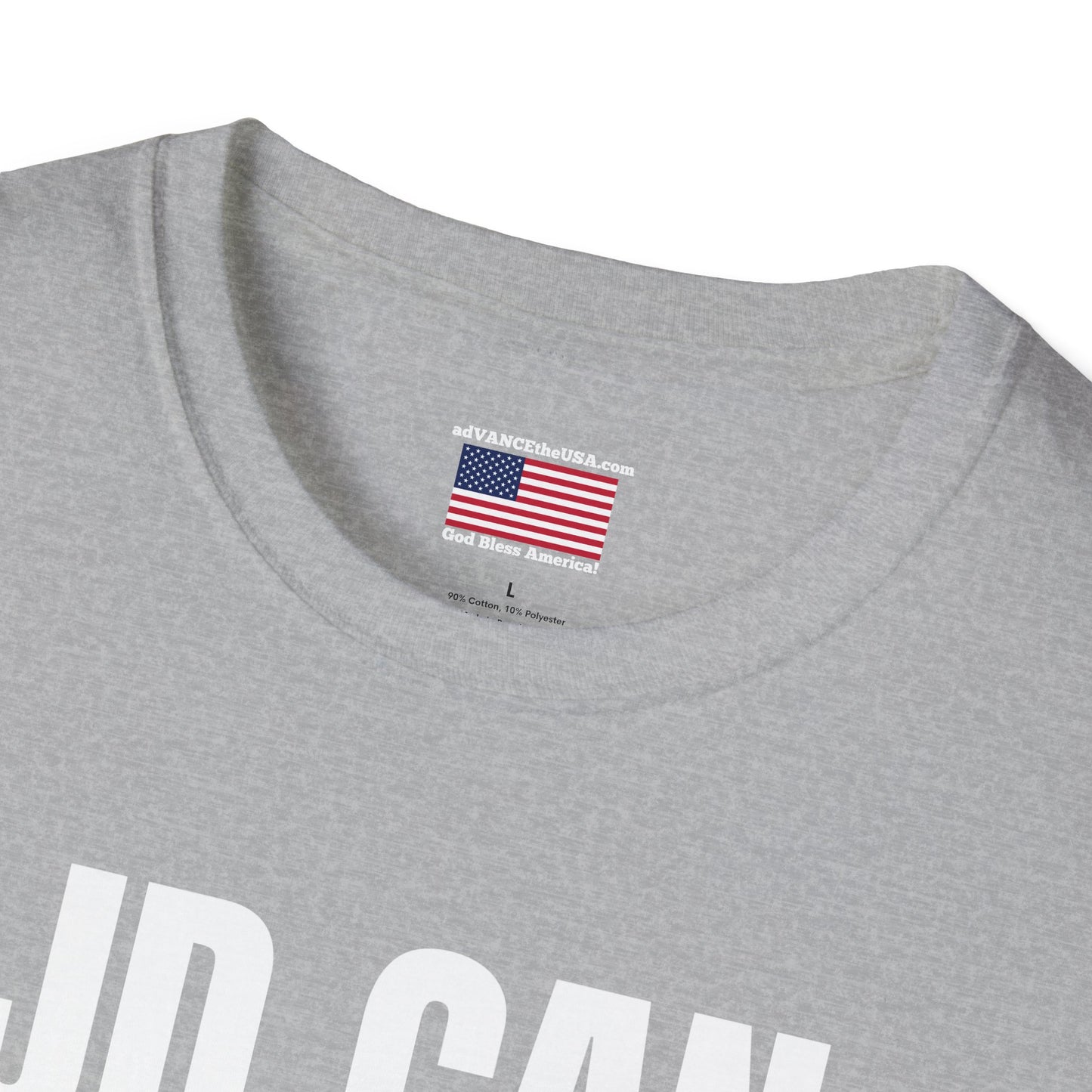 Funny Political Campaign T-Shirt — "JD Can Walk On Legos Barefoot" with Vance 2028 Back