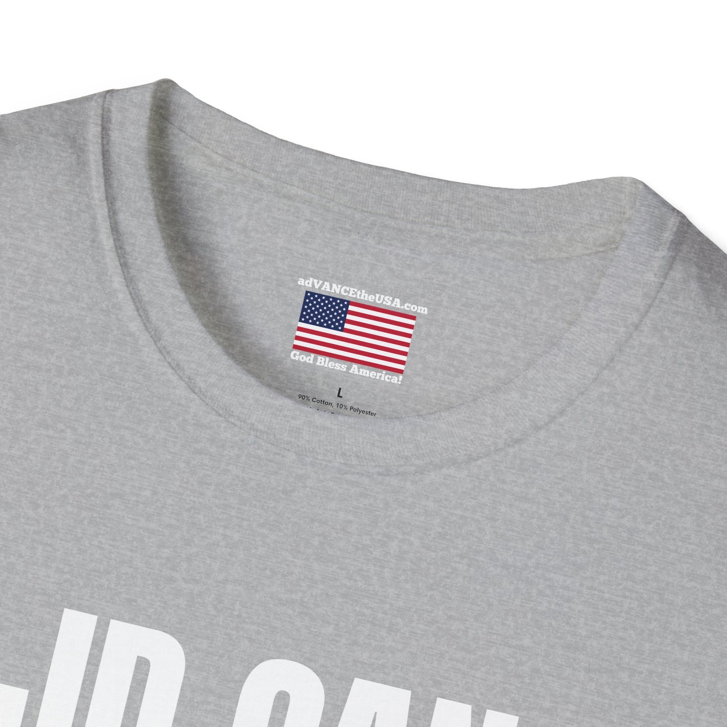 Funny Political Shirt – “JD Can Fold a Fitted Sheet” Tee | Vance 2028 Back Print