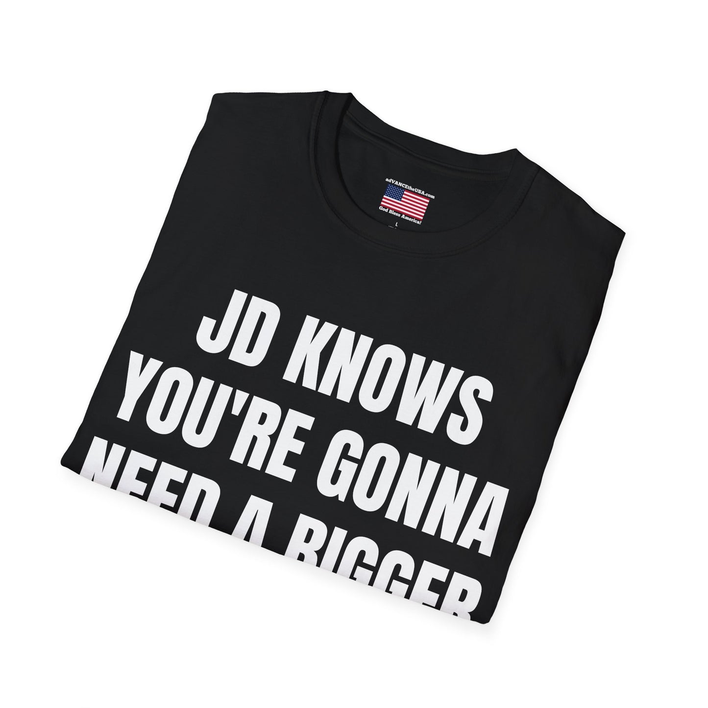 Political Campaign T-Shirt — "JD Knows You're Gonna Need a Bigger Boat" / Vance 2028