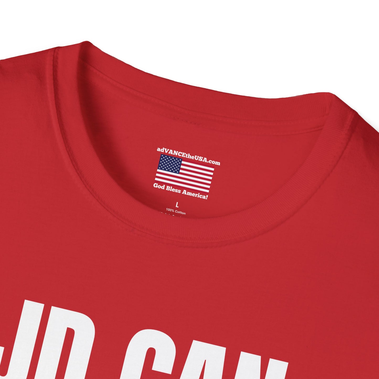 Funny Political Campaign T-Shirt — "JD Can Walk On Legos Barefoot" with Vance 2028 Back