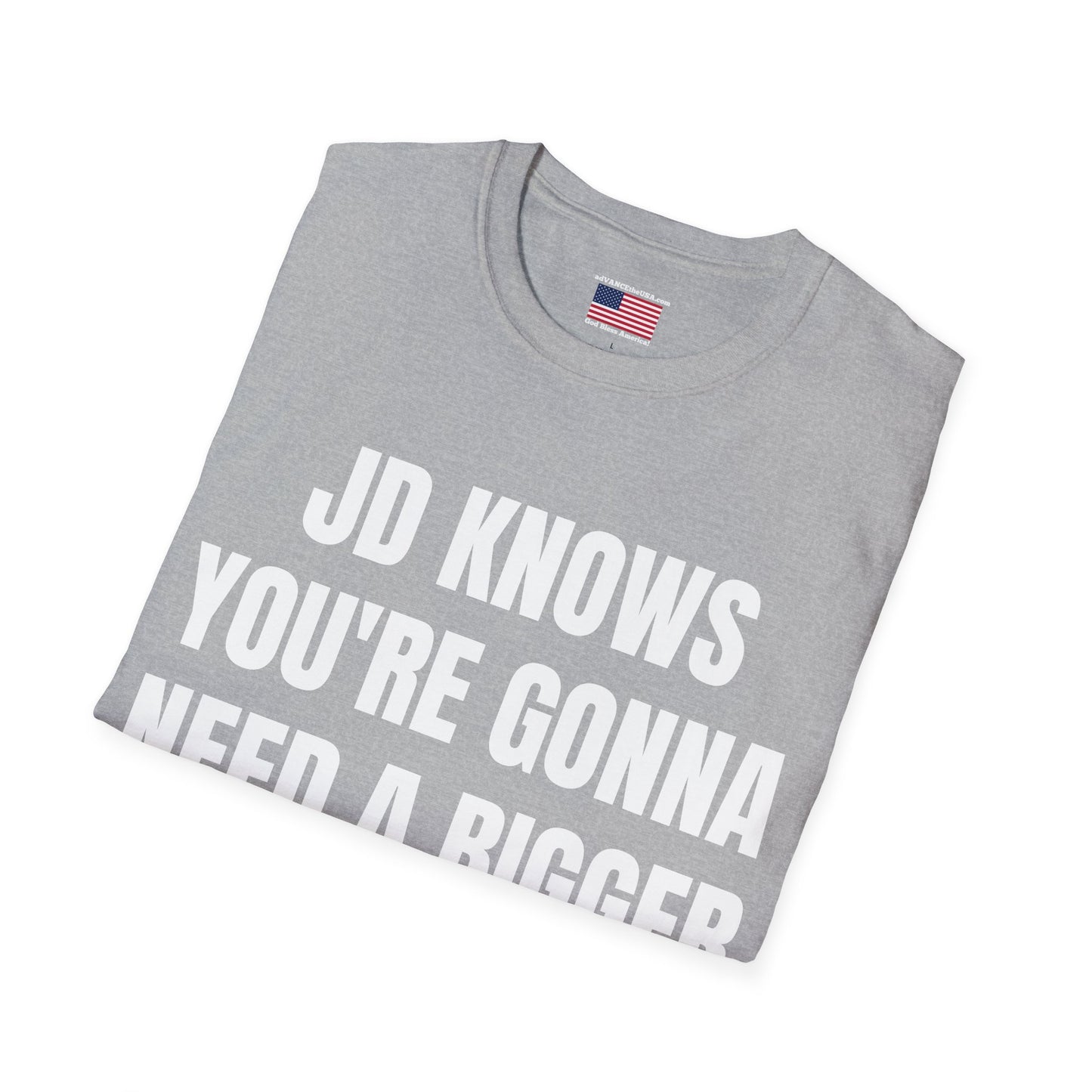 Political Campaign T-Shirt — "JD Knows You're Gonna Need a Bigger Boat" / Vance 2028