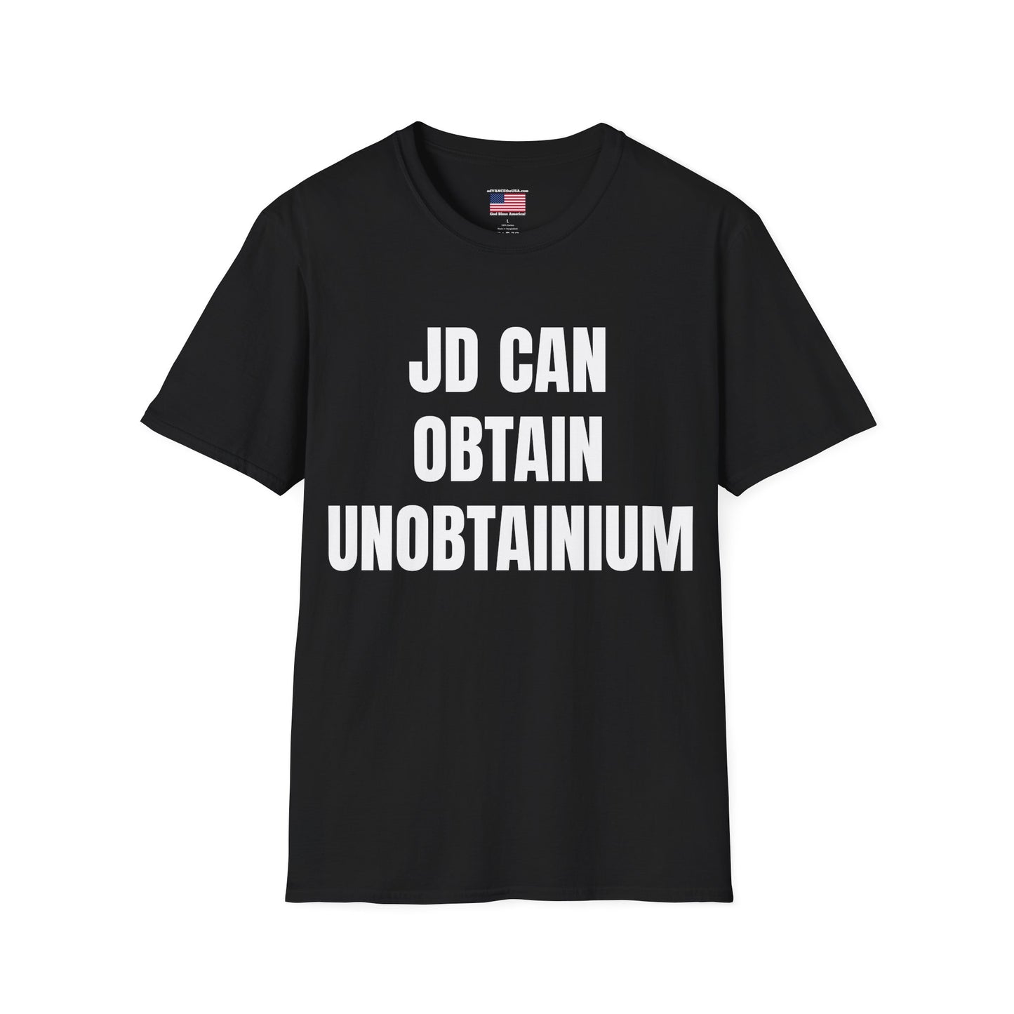T-Shirt — "JD Can Obtain Unobtainium" / Vance 2028 Novelty Campaign Tee