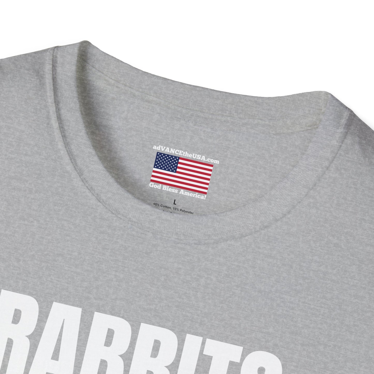 Vance 2028 Funny Political T‑Shirt — "Rabbits Carry a JD Foot for Good Luck" Graphic Tee