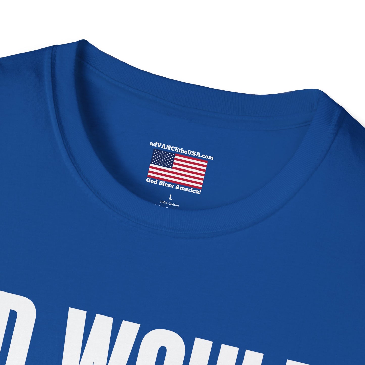 Political Parody T-Shirt — “JD Would Never Sweep Your Leg” / Vance 2028 Back Print