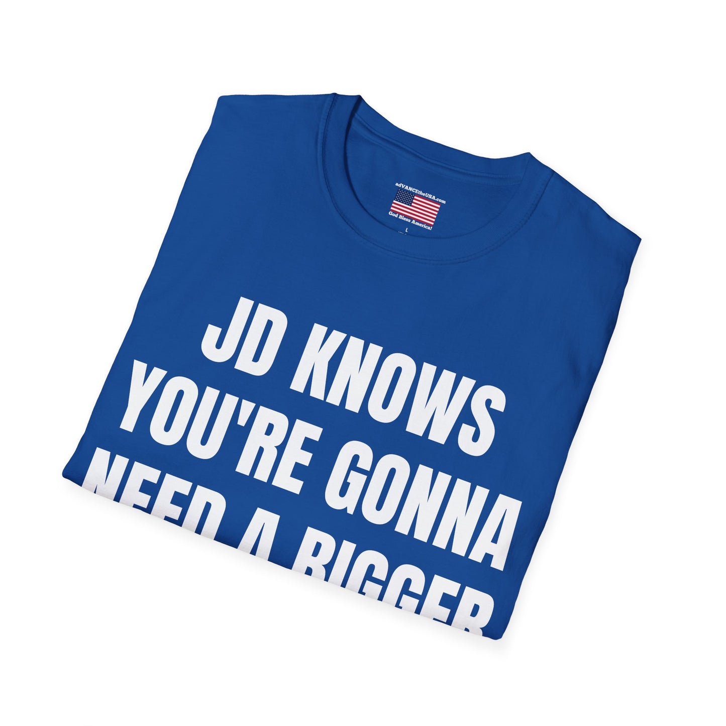 Political Campaign T-Shirt — "JD Knows You're Gonna Need a Bigger Boat" / Vance 2028
