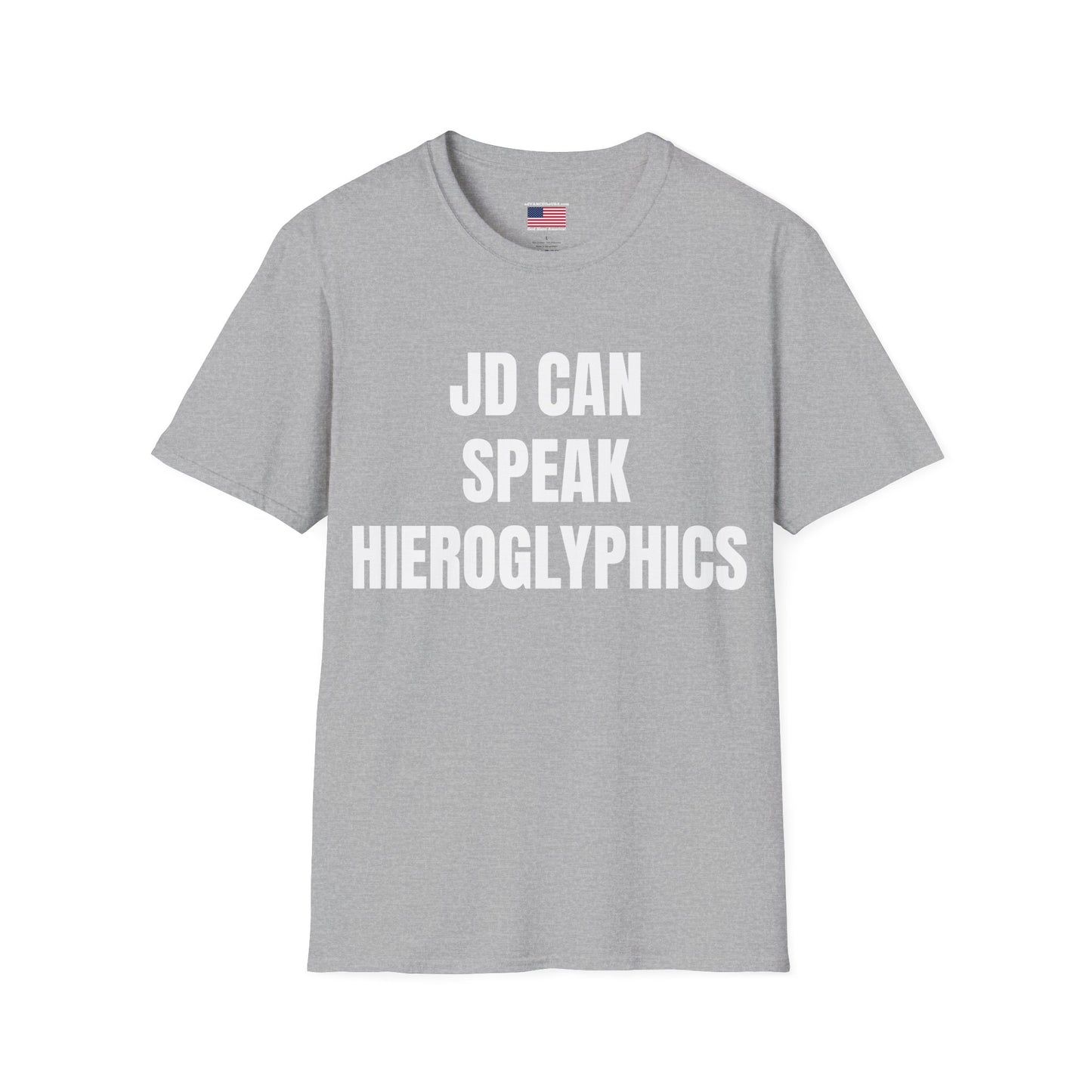 T-Shirt — 'JD Can Speak Hieroglyphics' / Vance 2028 Graphic Tee