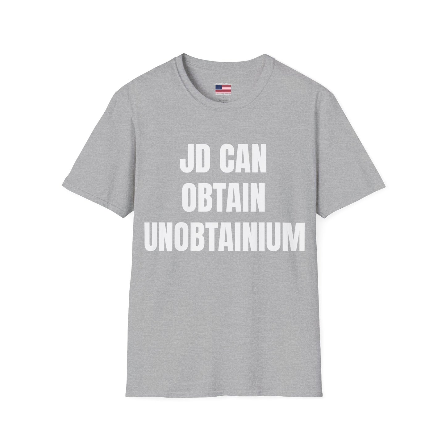 T-Shirt — "JD Can Obtain Unobtainium" / Vance 2028 Novelty Campaign Tee