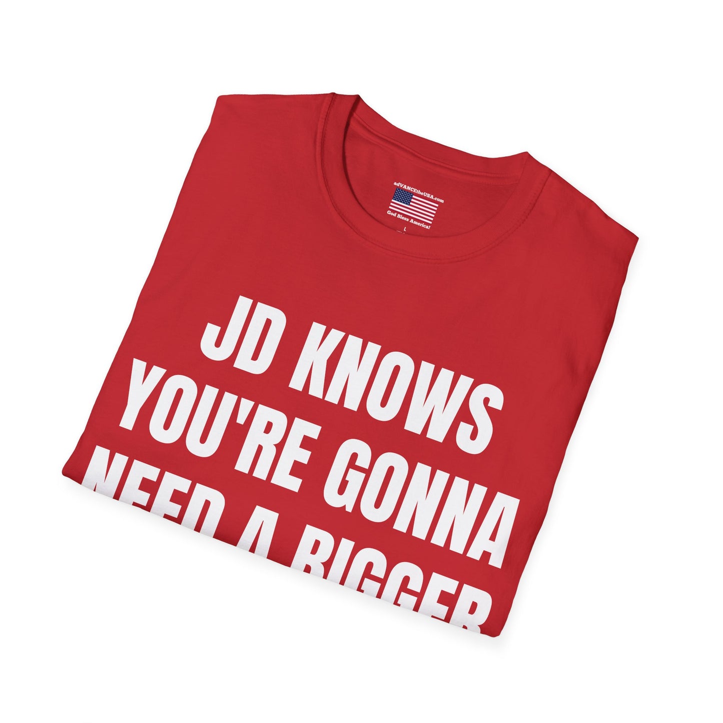 Political Campaign T-Shirt — "JD Knows You're Gonna Need a Bigger Boat" / Vance 2028