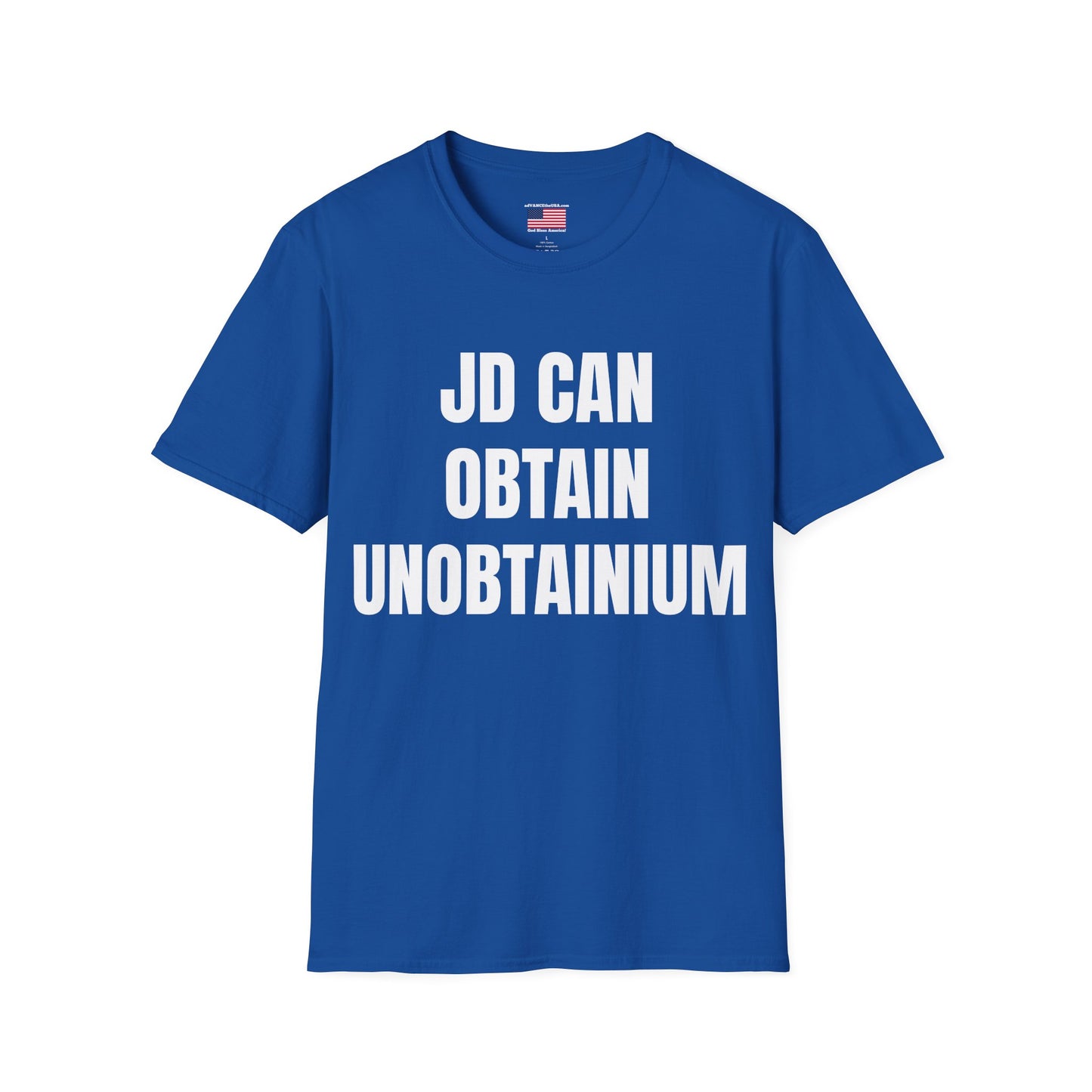 T-Shirt — "JD Can Obtain Unobtainium" / Vance 2028 Novelty Campaign Tee