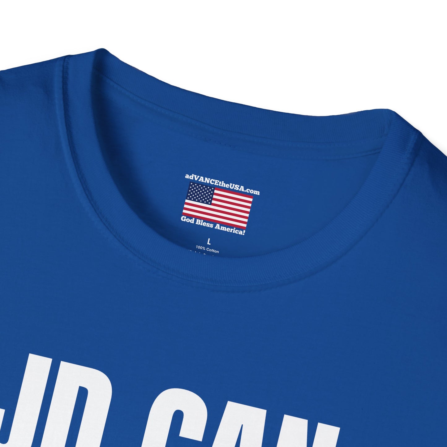 Funny Political Campaign T-Shirt — "JD Can Walk On Legos Barefoot" with Vance 2028 Back