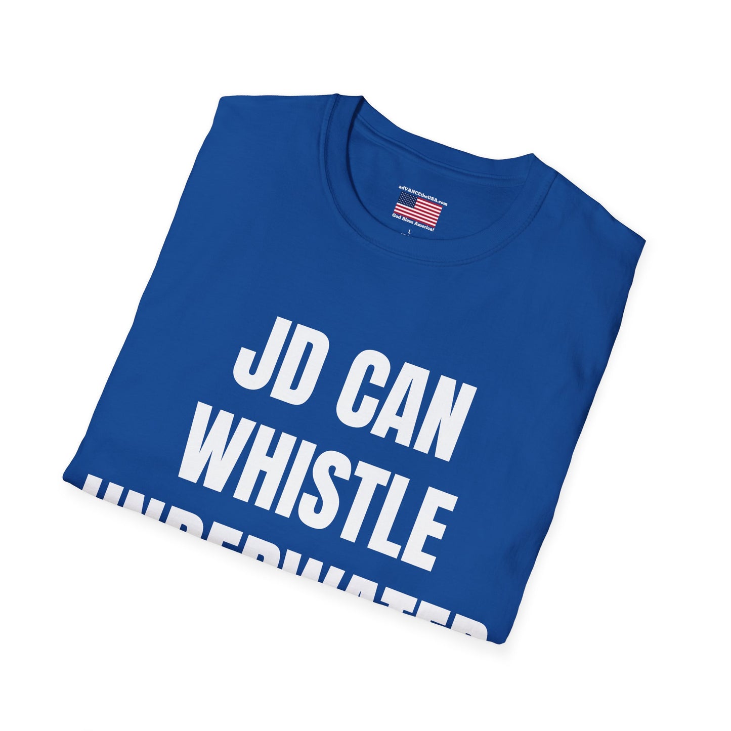 Political Tee — "JD Can Whistle Underwater" Front / Vance 2028 Back T-Shirt