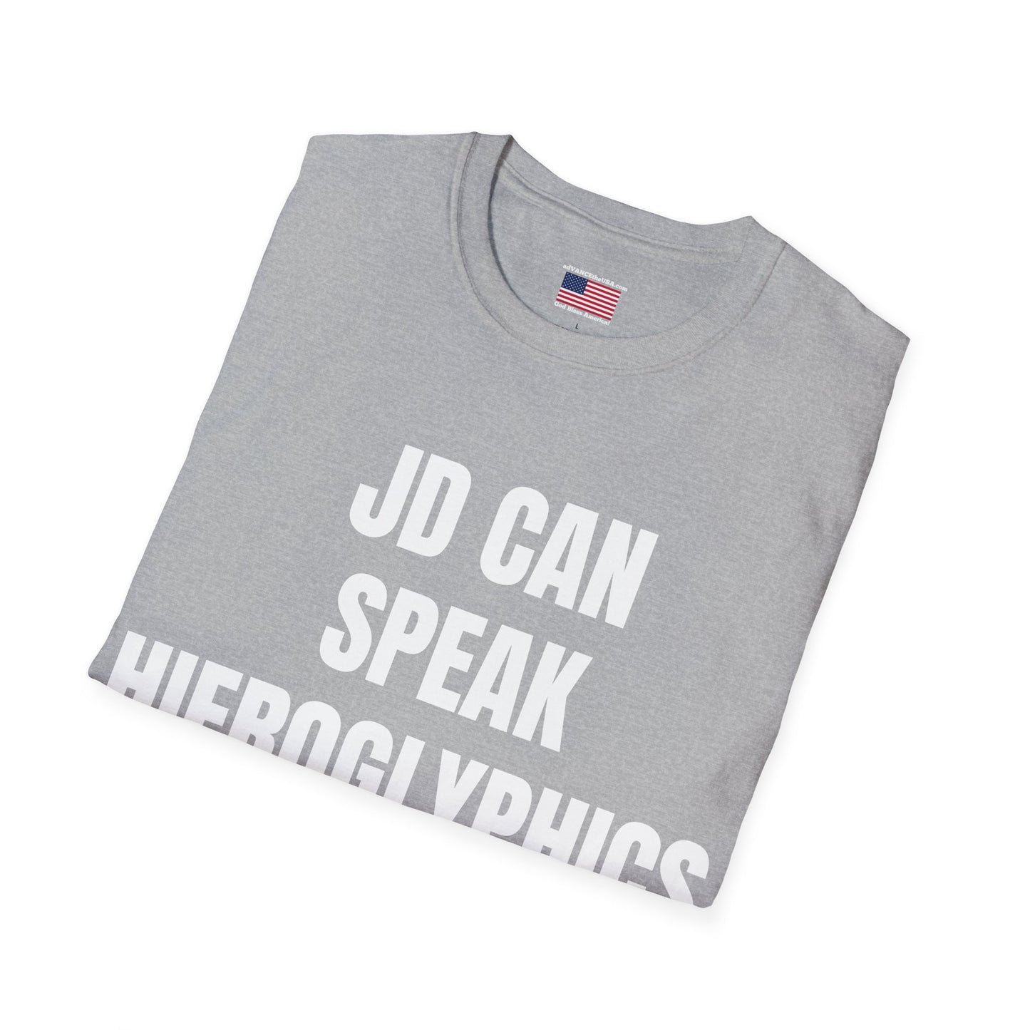 T-Shirt — 'JD Can Speak Hieroglyphics' / Vance 2028 Graphic Tee