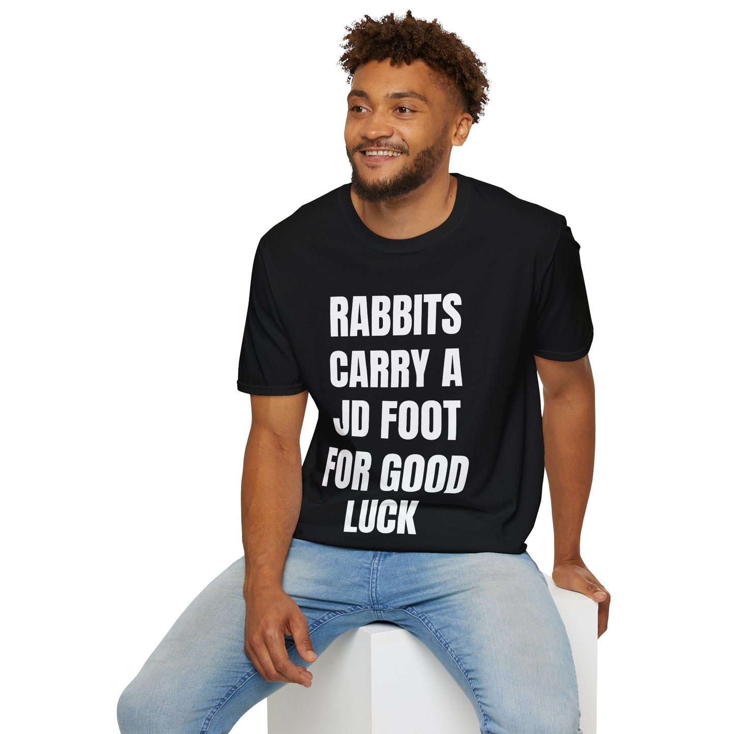 Vance 2028 Funny Political T‑Shirt — "Rabbits Carry a JD Foot for Good Luck" Graphic Tee